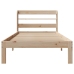 Estructura de cama con cabecero madera maciza pino 90x190 cm