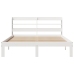 Estructura de cama con cabecero madera pino blanco 120x190 cm