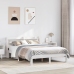 Estructura de cama con cabecero madera pino blanco 135x190 cm