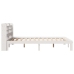Estructura de cama con cabecero madera pino blanco 135x190 cm