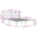 Estructura de cama con cabecero madera pino blanco 135x190 cm