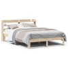 Estructura de cama con cabecero madera maciza pino 140x190 cm