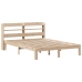 Estructura de cama con cabecero madera de pino blanco 150x200cm