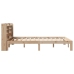 Estructura de cama con cabecero madera de pino blanco 150x200cm