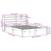 Estructura de cama con cabecero madera de pino blanco 150x200cm