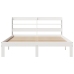 Estructura de cama con cabecero madera de pino blanco 150x200cm