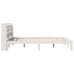 Estructura de cama con cabecero madera de pino blanco 150x200cm