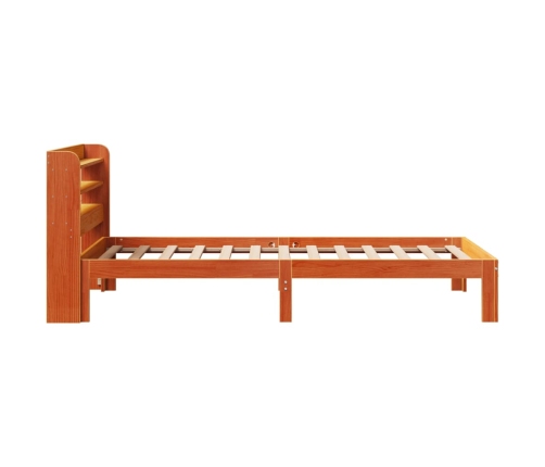 Estructura de cama sin colchón madera maciza marrón 75x190 cm