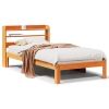 Estructura de cama sin colchón madera maciza marrón 90x190 cm