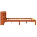 Estructura de cama sin colchón madera maciza marrón 120x190 cm