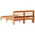 Estructura de cama sin colchón madera maciza marrón 120x190 cm