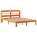 Estructura de cama sin colchón madera maciza marrón 135x190 cm