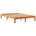 Estructura de cama sin colchón madera maciza marrón 135x190 cm