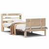 Estructura de cama con cabecero madera maciza pino 75x190 cm