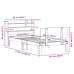 Estructura de cama con cabecero madera pino blanco 75x190 cm