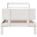 Estructura de cama con cabecero madera pino blanco 75x190 cm
