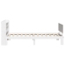 Estructura de cama con cabecero madera pino blanco 75x190 cm