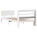 Estructura de cama con cabecero madera pino blanco 75x190 cm