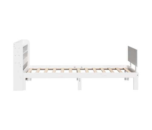 Estructura de cama con cabecero sin colchón blanco 90x190 cm