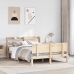 Estructura de cama con cabecero madera maciza pino 135x190 cm