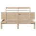 Estructura de cama con cabecero madera maciza pino 135x190 cm