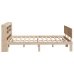 Estructura de cama con cabecero madera maciza pino 135x190 cm