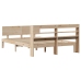 Estructura de cama con cabecero madera maciza pino 135x190 cm
