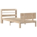 Estructura de cama con cabecero madera maciza de pino 90x200 cm
