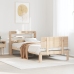 Estructura de cama con cabecero madera maciza de pino 90x200 cm