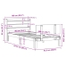 Estructura de cama con cabecero madera maciza de pino 90x200 cm