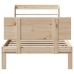 Estructura de cama con cabecero madera maciza de pino 90x200 cm