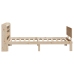 Estructura de cama con cabecero madera maciza de pino 90x200 cm