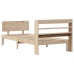 Estructura de cama con cabecero madera maciza de pino 90x200 cm