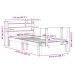 Estructura de cama con cabecero madera maciza pino 100x200 cm