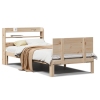 Estructura de cama con cabecero madera maciza pino 100x200 cm