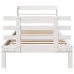 Estructura de cama con cabecero madera pino blanco 75x190 cm