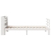 Estructura de cama con cabecero madera pino blanco 75x190 cm