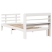 Estructura de cama con cabecero madera pino blanco 75x190 cm