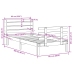 Estructura de cama con cabecero madera pino blanco 75x190 cm