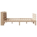 Estructura de cama con cabecero madera maciza pino 140x190 cm