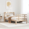 Estructura de cama con cabecero madera maciza de pino 90x200 cm