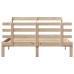 Estructura de cama con cabecero madera maciza pino 120x200 cm