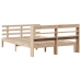 Estructura de cama con cabecero madera maciza pino 120x200 cm