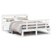 Estructura de cama con cabecero sin colchón blanco 120x200 cm