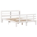 Estructura de cama con cabecero sin colchón blanco 120x200 cm