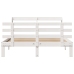 Estructura de cama con cabecero sin colchón blanco 120x200 cm