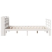 Estructura de cama con cabecero sin colchón blanco 120x200 cm