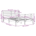 Estructura de cama con cabecero sin colchón blanco 120x200 cm