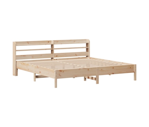 Estructura de cama sin colchón madera maciza de pino 200x200 cm