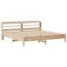 Estructura de cama sin colchón madera maciza de pino 200x200 cm